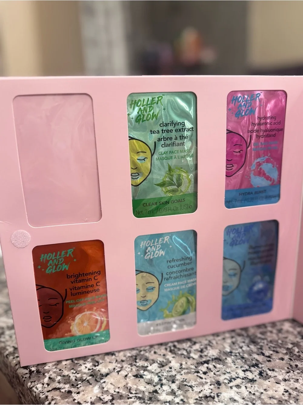 Countdown to Glow 12-Piece Face Mask Set - Pink